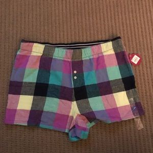 Brand new plaid pajama shorts